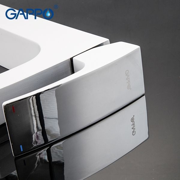 Смеситель для раковины Gappo белый G1007-18 - 5