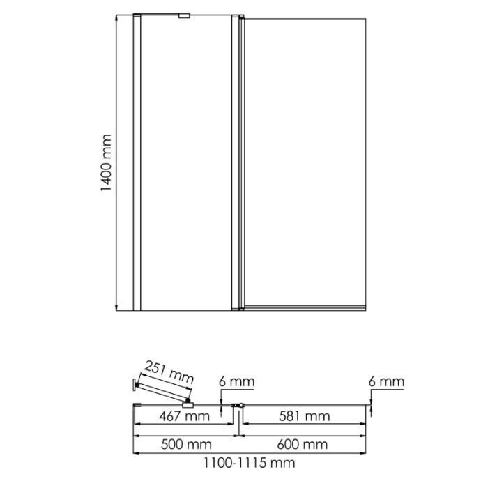 Salm 27P02-110 Fixed Стеклянная шторка - 2