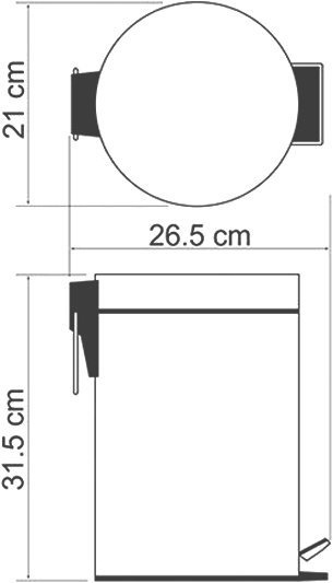 Мусорное ведро Wasserkraft K-645 5 л, крышка с микролифтом - 2