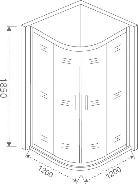 Душевой уголок Good Door Latte R-120-G-WE ЛА00017 - 4