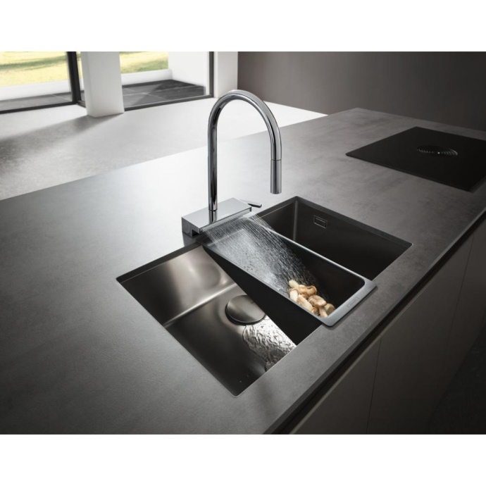 Кухонный смеситель однорычажный, 170, с вытяжным душем, 3jet Hansgrohe 73837800 - 3