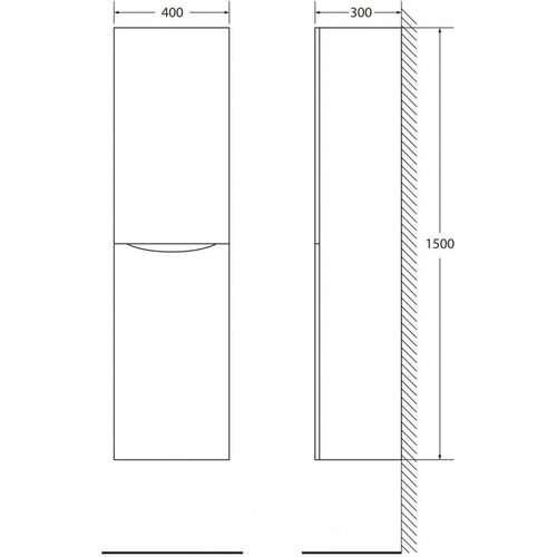 Шкаф-пенал Belbagno Marino 150х40 Rovere Nature  FLY-MARINO-1500-2A-SC-RN-P-L - 2