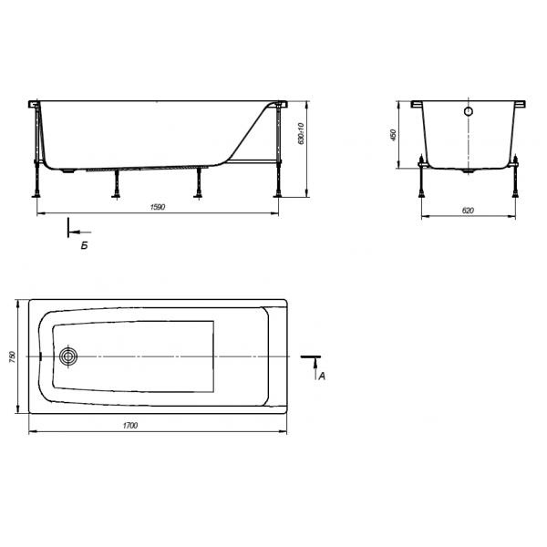 Ванна акриловая Roca Elba 150х75 см 248509000 - 4