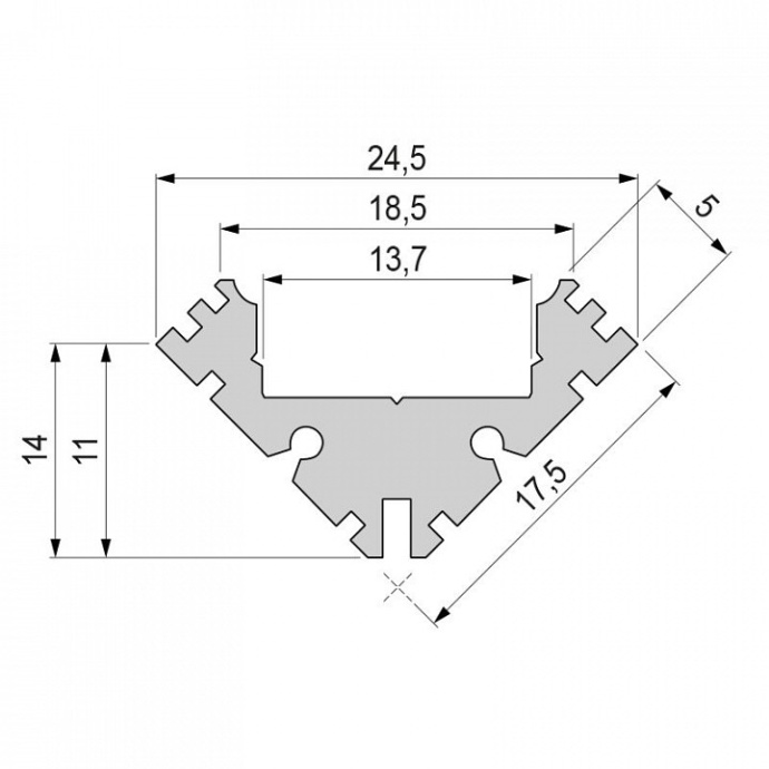 Профиль накладной Deko-Light AV-04-12 975411 - 1