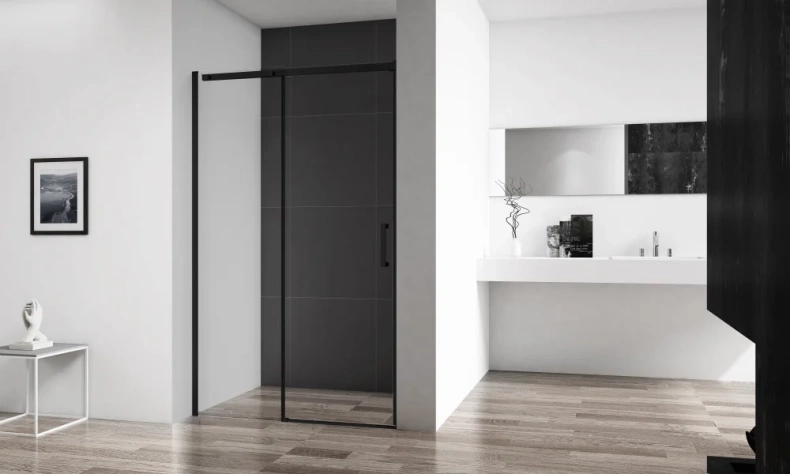 Душевая дверь BelBagno Acqua 120 профиль черный матовый  ACQUA-BF-1-120-C-NERO - 1