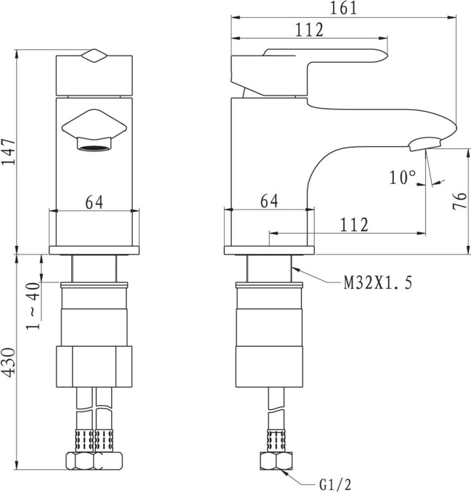 Смеситель BelBagno Crystal CRY LVM CRM для раковины CRY-LVM-CRM - 2