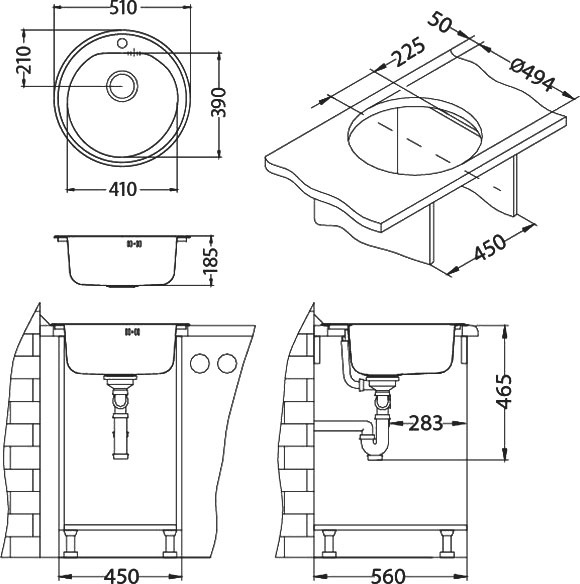 Мойка кухонная Alveus Form 30 1116756 - 2