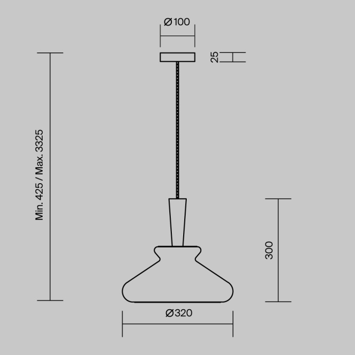 Подвесной светильник Maytoni MOD405PL-01W - 1