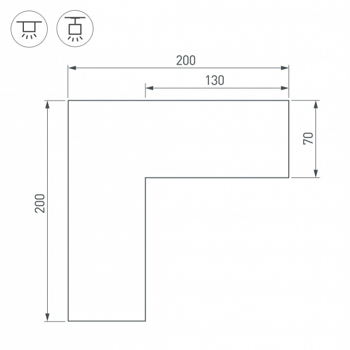 Коннектор L-образный внутренний Arlight SL-Line-6070 030139 - 2