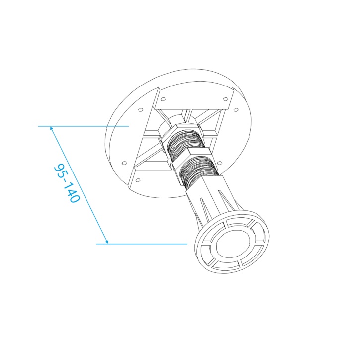 Ножки для поддона RGW N-01 (10)  (универсальные) (к GWS-21-41(BCF10)) 03230111-31 - 1