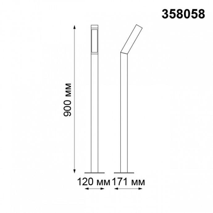 Ландшафтный светодиодный светильник Novotech Street Cornu 358058 - 2