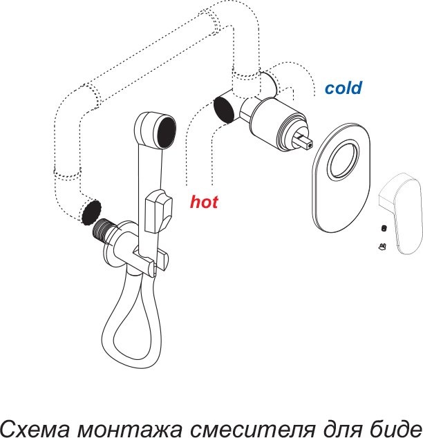 Смеситель Wasserkraft Donau 5351 С ВНУТРЕННЕЙ ЧАСТЬЮ, для душа - 4