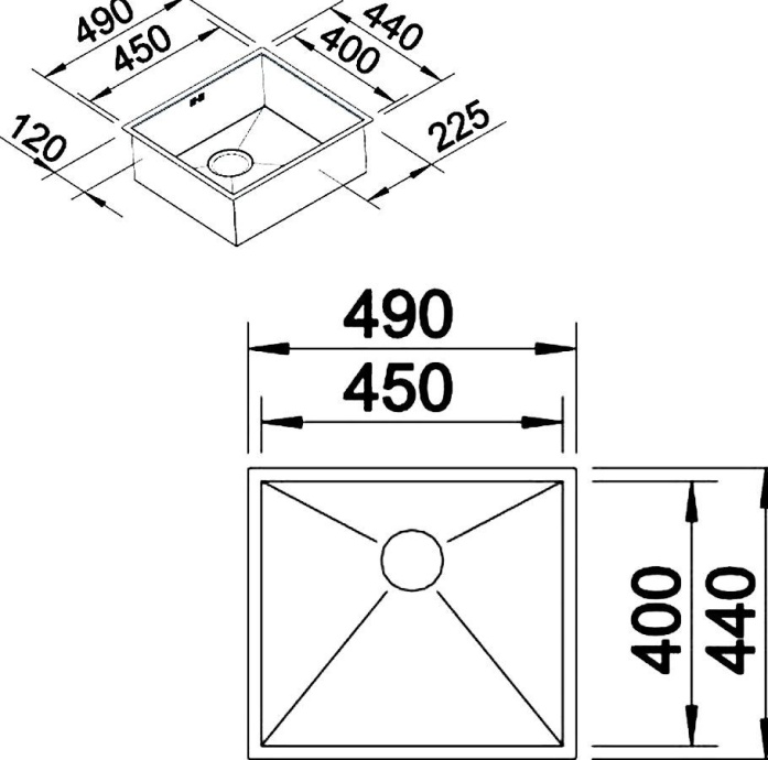 Мойка кухонная Blanco Zerox 450-U 521587 - 2