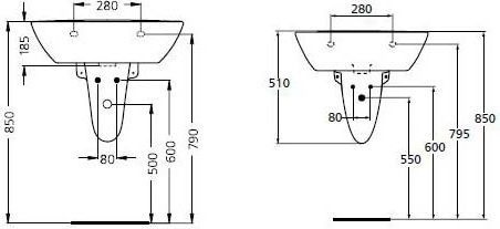 Полупьедестал Ideal Standard Ocean  W306101 - 1