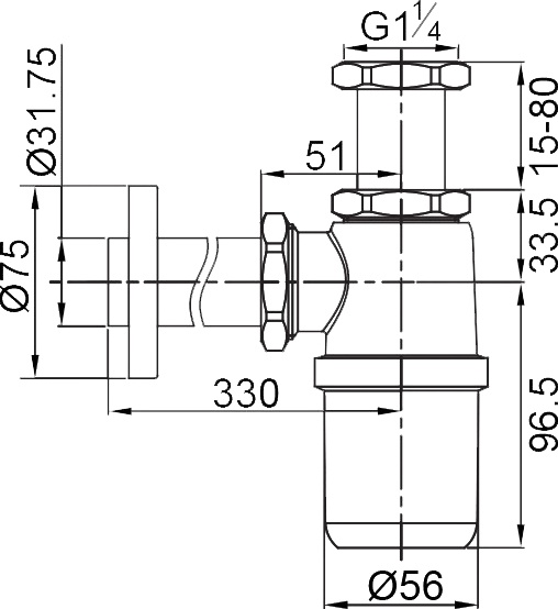 Сифон для раковины Veragio Sbortis VR.SBR-8113.CR - 1