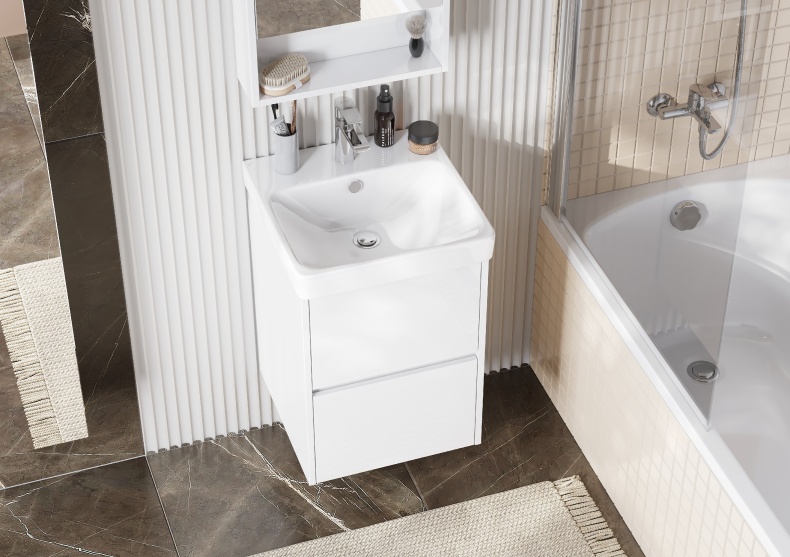 Тумба под раковину Aquaton Сканди 45 белый  1A251601SD010 - 4
