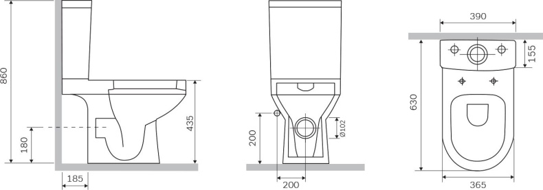 Унитаз-компакт Am.Pm Spirit V2.0 FlashClean C708600WH - 3