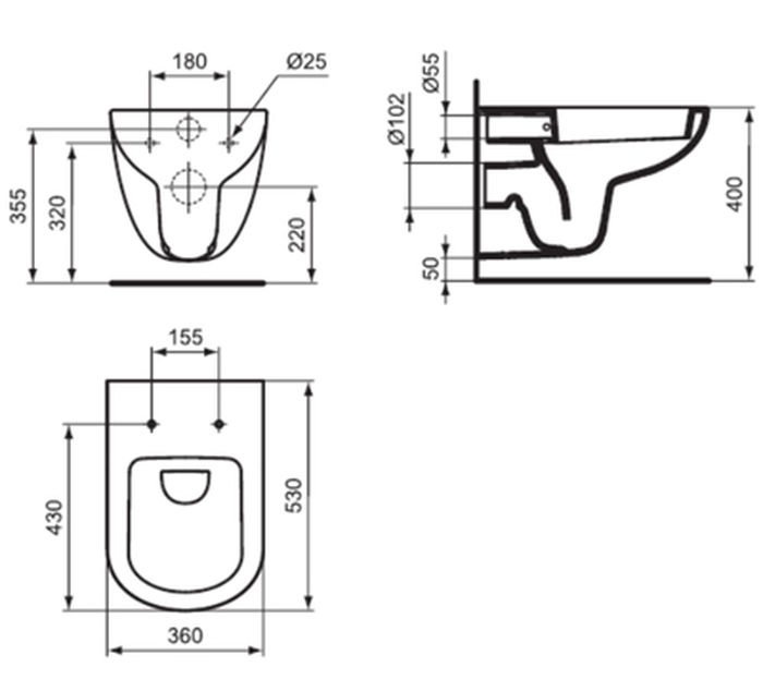 Унитаз подвесной Ideal Standard Tempo с крышкой, белый (T331101) - 1