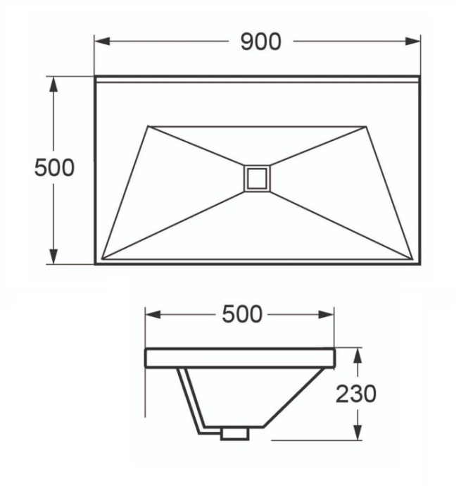 Мебельная раковина Cezares Crystal 90х50 белый  CZR-1188-900/500 - 1