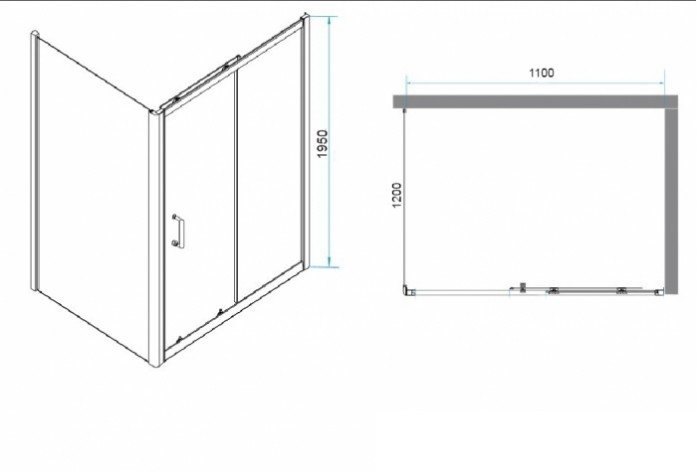 Душевой уголок RGW Passage PA-74 110x120 профиль хром стекло прозрачное 410874112-11 - 2