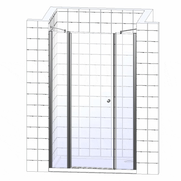 Душевая дверь Cezares VERONA 160 см  VERONA-W-B-13-60+60/40-C-Cr - 7