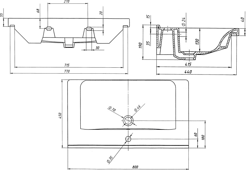 Раковина мебельная Aquaton Миранда 80 белый 1WH302251 - 3