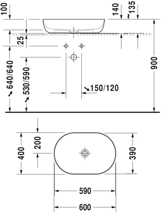 Раковина Duravit Luv 60см 0379600000 - 2