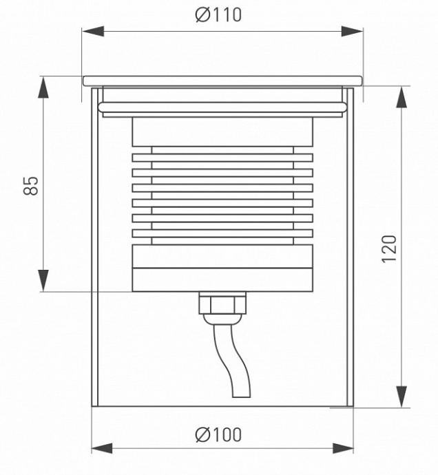 Встраеваемый светодиодный светильник Arlight LTD-GROUND-R110-15W Day4000 033578 - 1