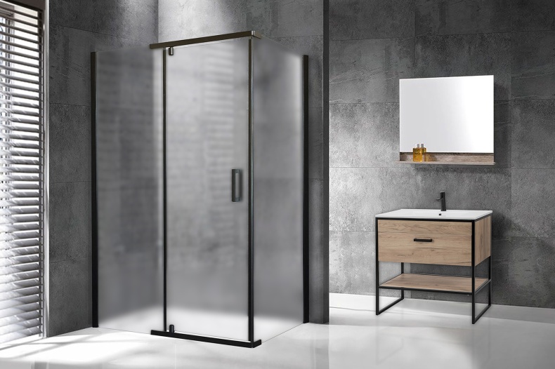 Душевой уголок Royal Bath HPVD 140х100 профиль черный стекло матовое RB1140HPVD-C-BL - 1
