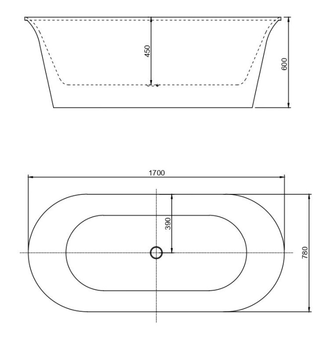 Акриловая ванна Aquanet Smart 260047 170x80, белая 88778-GW - 1