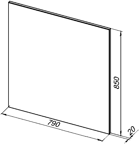 Зеркало Aquanet Lino 80 253907 - 2