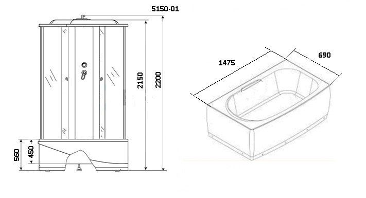 Душевой бокс Niagara NG-5150-01 51500134 - 1