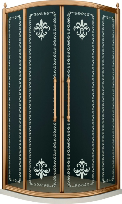 Душевой уголок Cezares Retro scorrevole A R2 100 CP Br RETRO-A-R-2-100-SCORREVOLE-CP-Br - 2