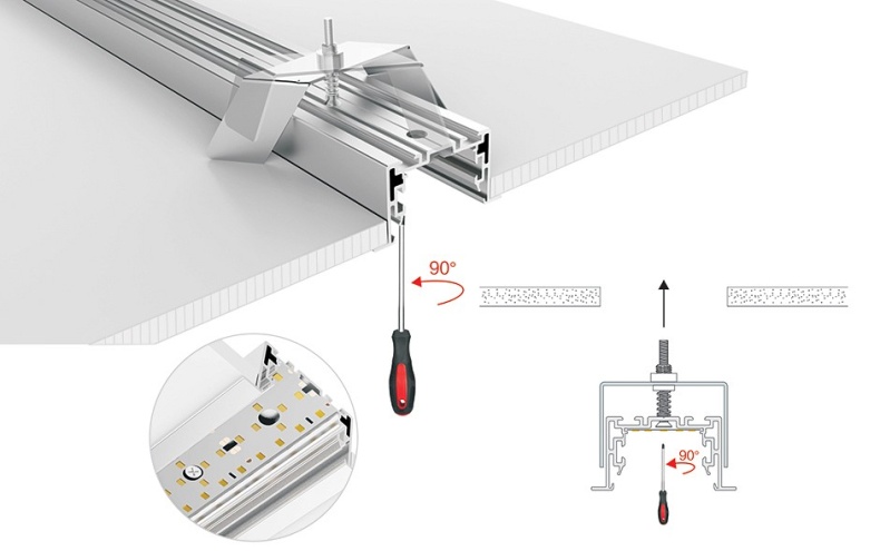 Профиль Arlight S2-LINIA55-F-2500 ANOD+OPAL 021176 - 2