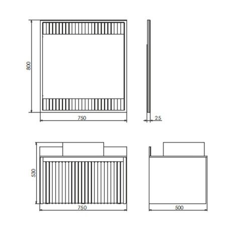 Зеркало Comforty Марсель 75 белое с подсветкой 00-00012269 - 2