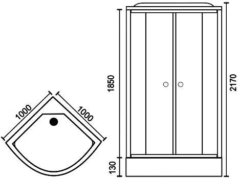 Душевая кабина Royal Bath RB 100HK7-WT-CH - 5