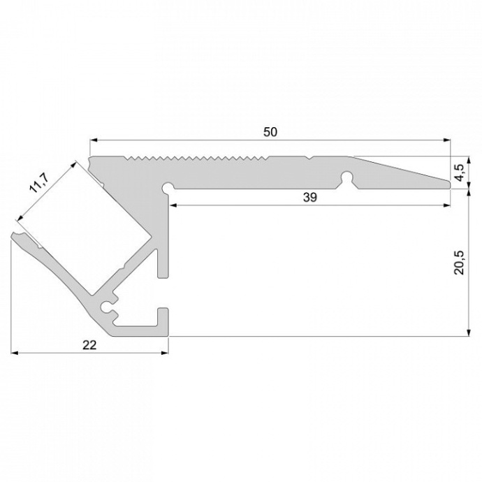 Профиль накладной Deko-Light AL-01-10 970502 - 2