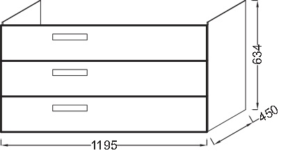 Тумба под раковину Jacob Delafon  119.5 см  EB1311-E10 - 1