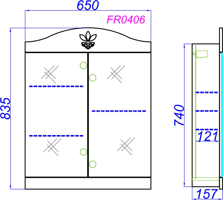 Мебель для ванной Aqwella Franchesca 65 - 11