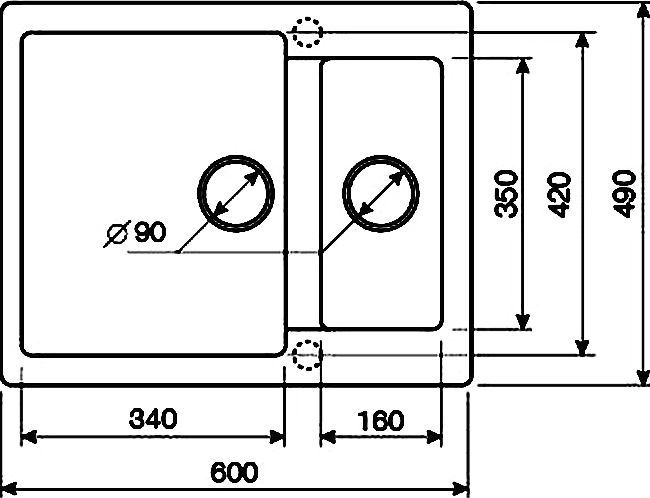 Мойка кухонная Lava D1 черная D1.BAS - 3