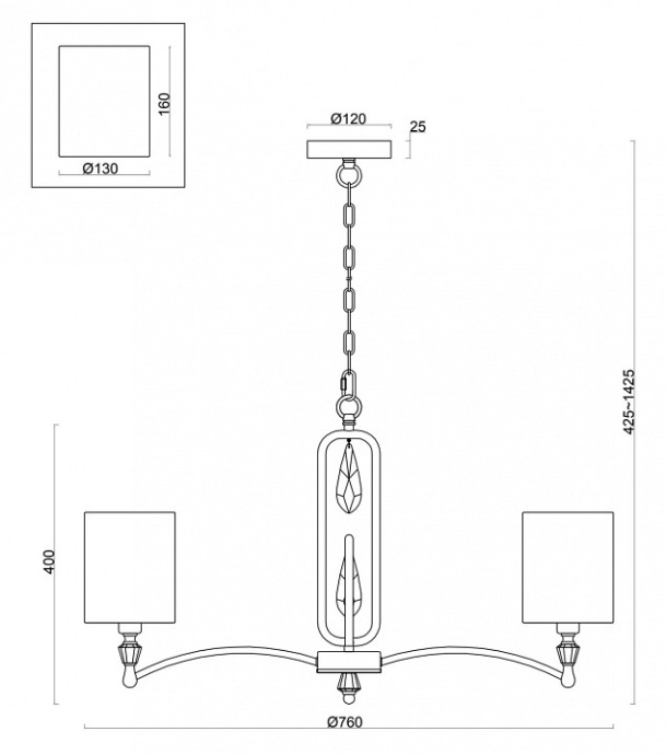 Подвесная люстра Freya Riverside FR1007PL-07N - 2