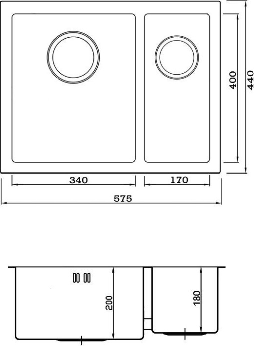 Металлическая мойка Seaman SME-575D  SME-575DR.A - 1