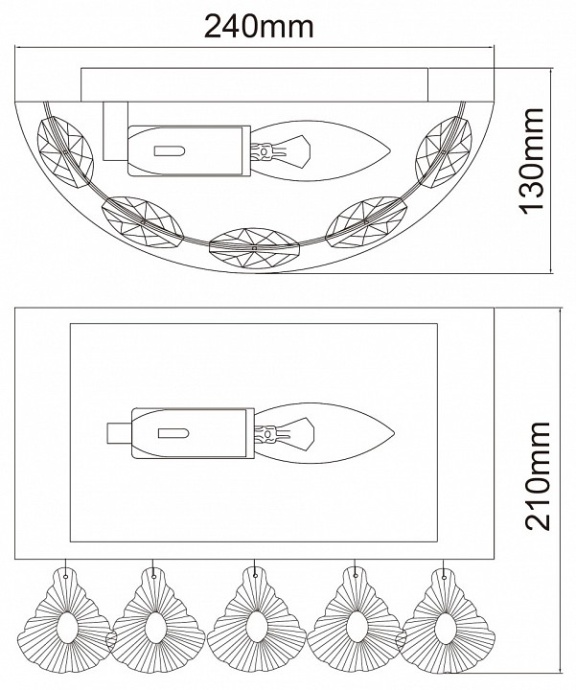 Настенный светильник MW-Light Жаклин 465026601 - 5