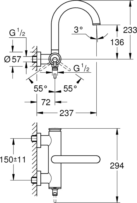 Смеситель Grohe Atrio New 32652GL3 для ванны с душем, холодный рассвет - 1