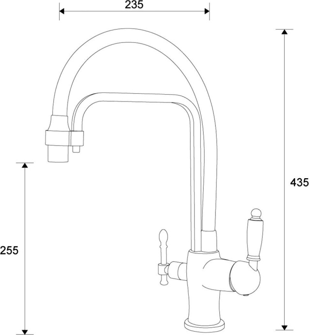 Смеситель Zorg Sanitary ZR 342-8 YF White для кухонной мойки - 1