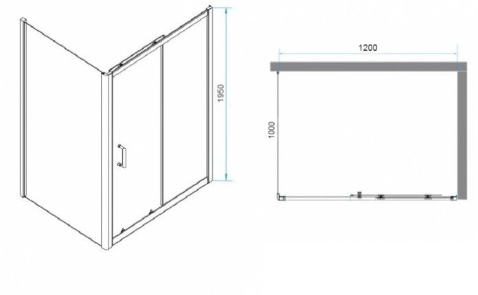 Душевой уголок RGW Passage PA-74-1B 120x100 профиль черный стекло прозрачное 4108741120-14 - 2