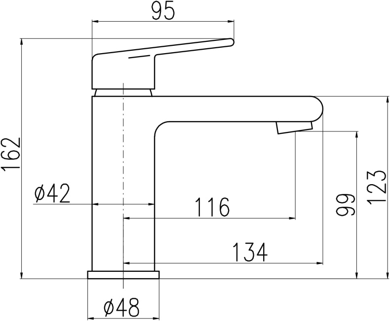 Смеситель для раковины Rav Slezak Colorado черный матовый - хром CO128.5CMATC - 2