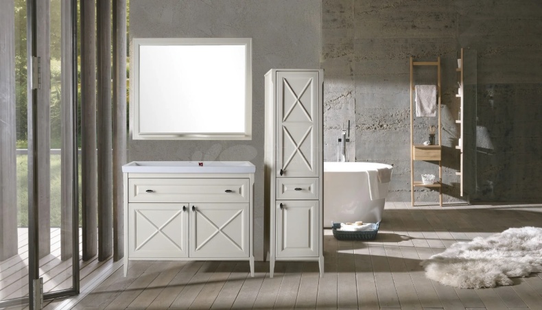 Зеркало ASB-Woodline Монте 100 бежевое, с полкой 10777 БЖ - 1