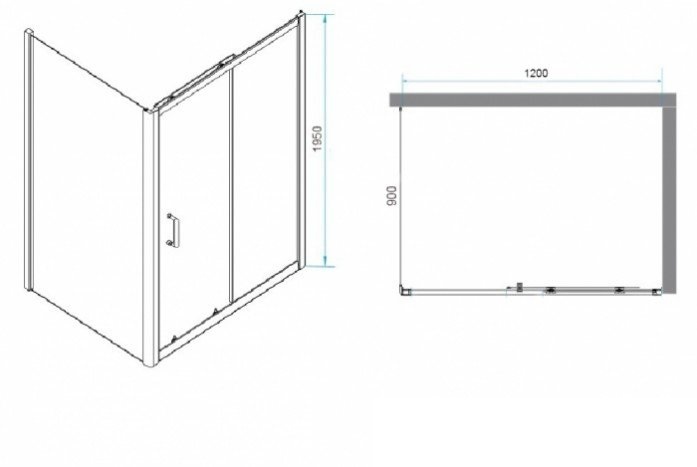 Душевой уголок RGW Passage PA-74 120x90 профиль хром стекло прозрачное 410874129-11 - 2