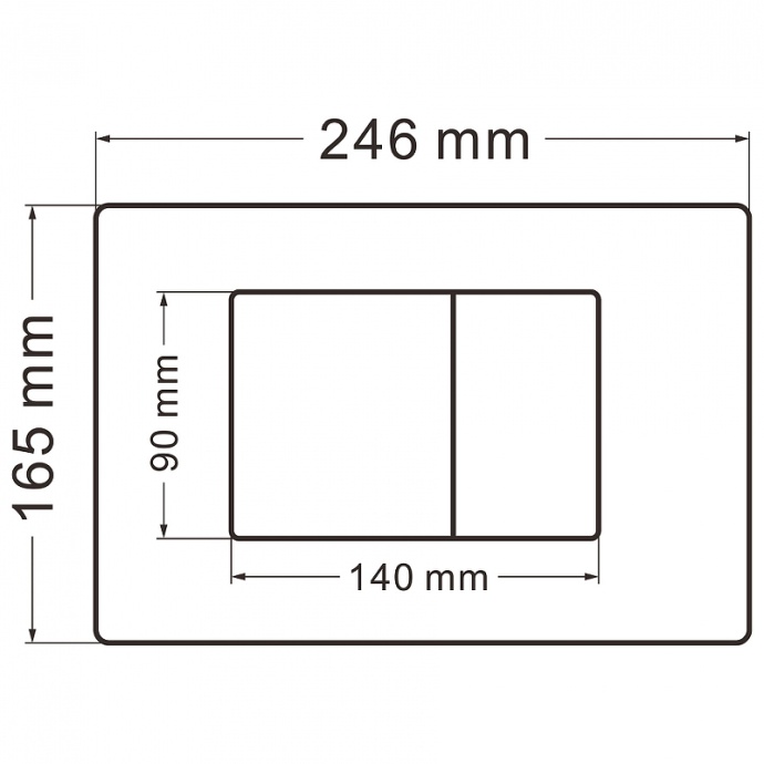 Клавиша смыва Abber белый матовый AC0120MW - 1